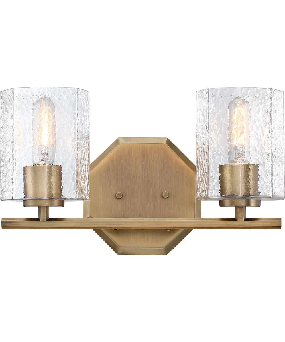 Haven 2 Light Vanity Old Satin Brass