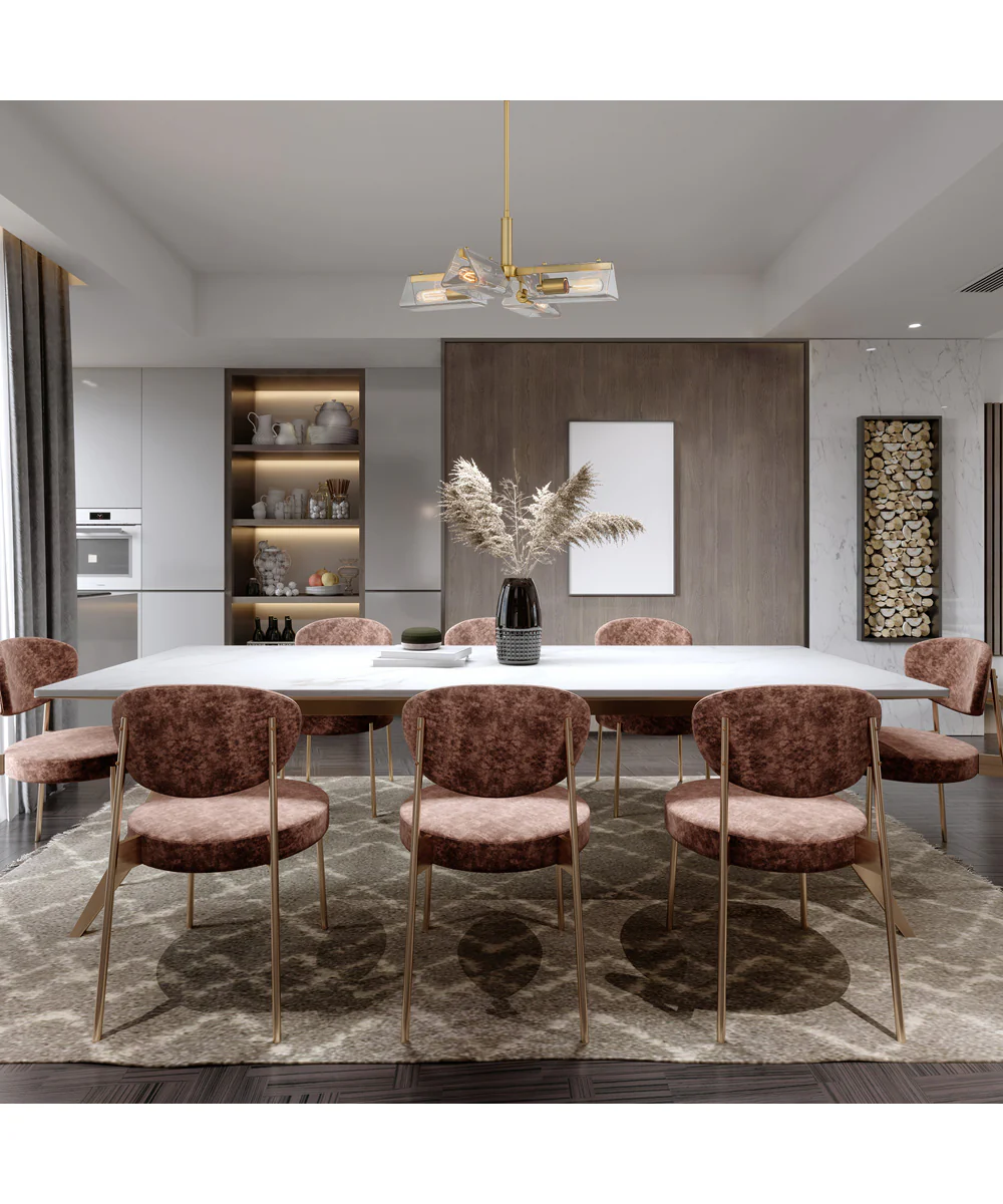 Latitude 4 Light Chandelier  Brushed Gold - Image 3