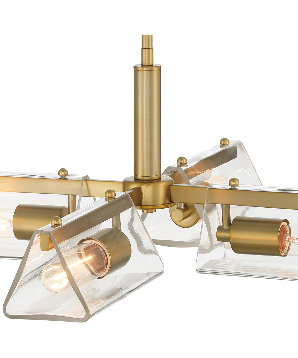 Latitude 4 Light Chandelier  Brushed Gold - Image 4