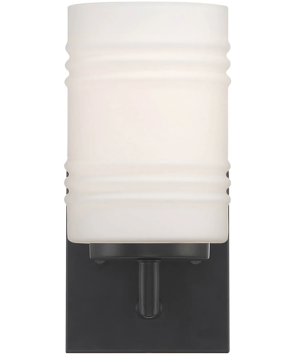 Leavenworth 1 Light Wall Sconce Matte Black