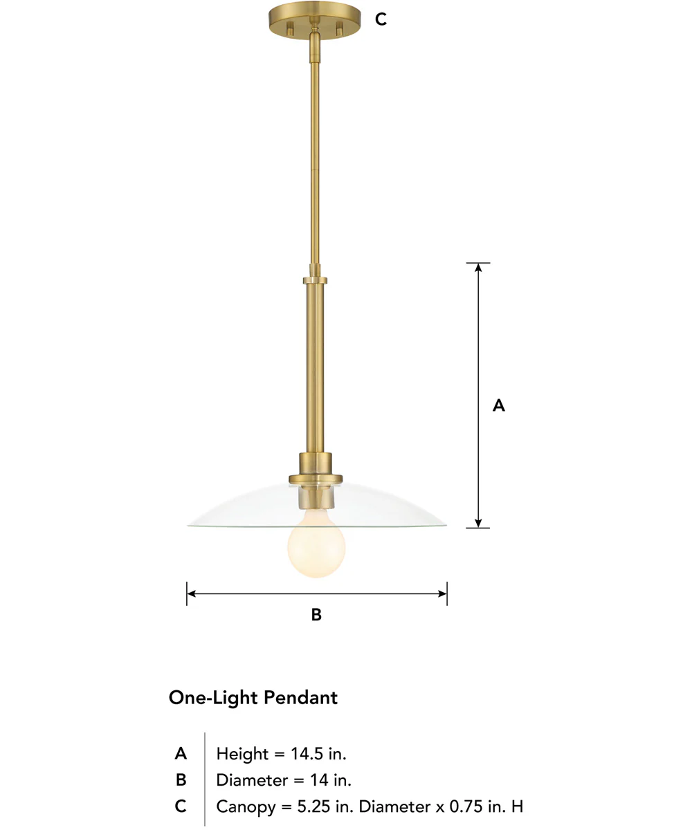 Litto 1 Light Pendant Brushed Gold - Image 5