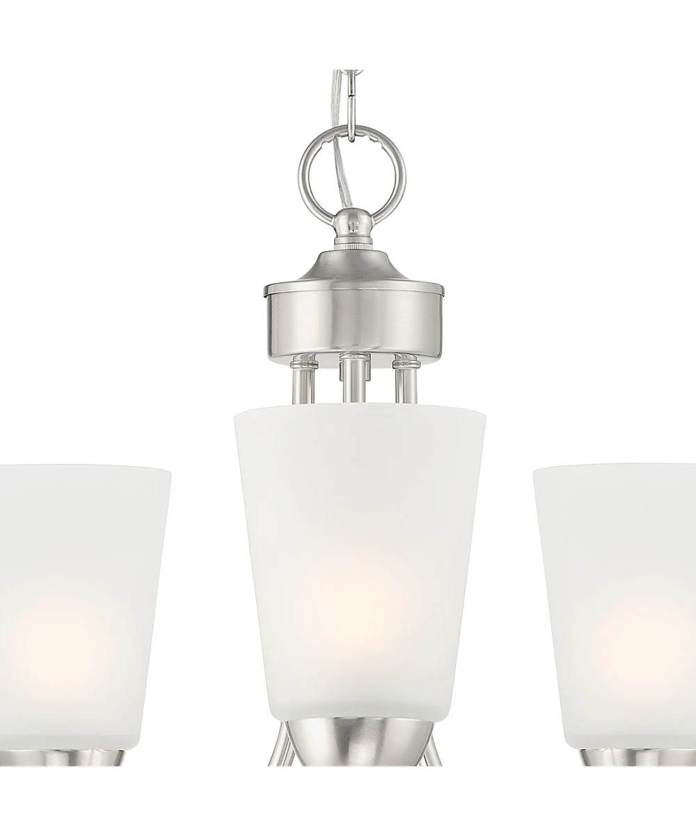 Malone 3 Light Chandelier Brushed Nickel - Image 3