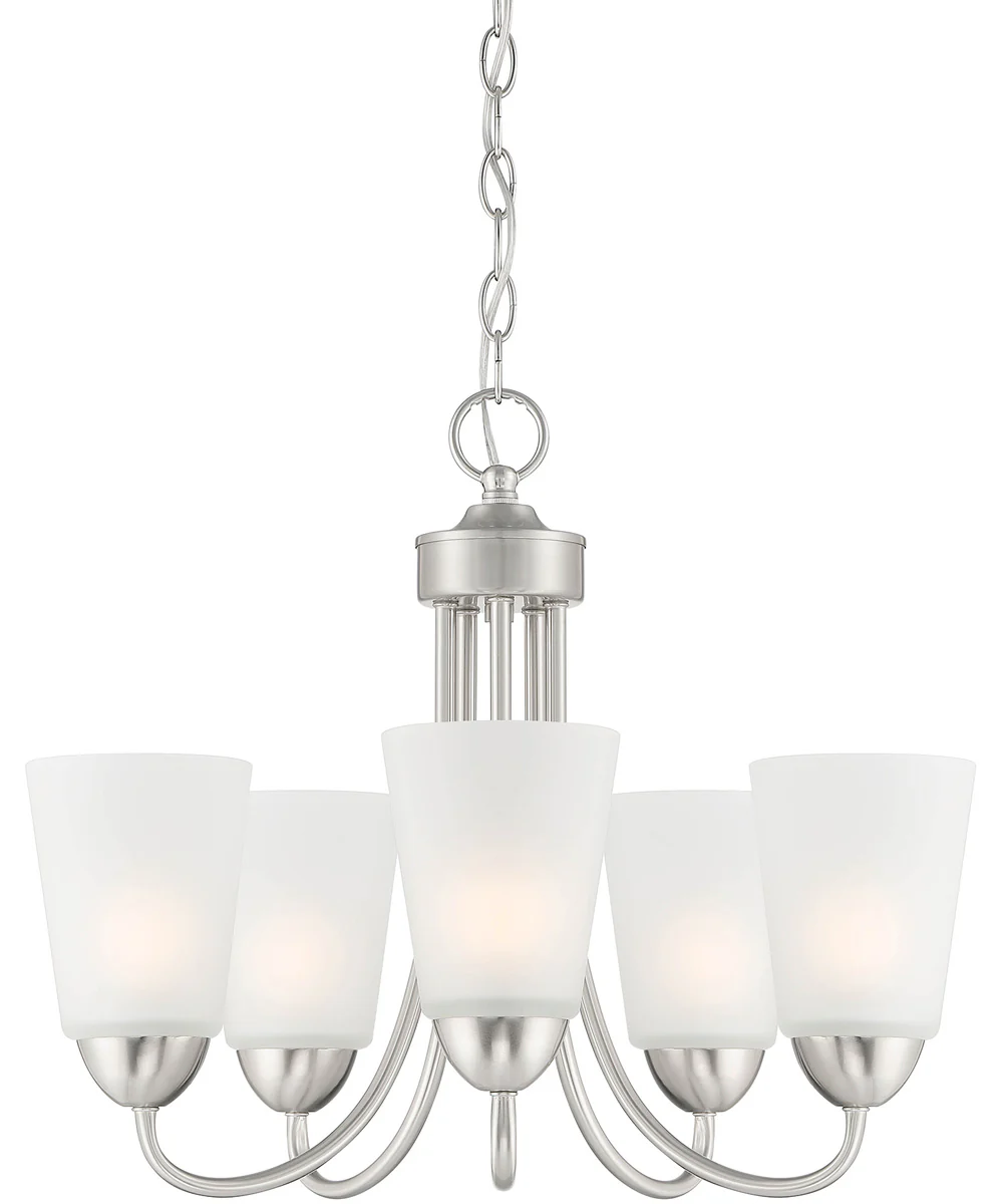 Malone 5 Light Chandelier Brushed Nickel