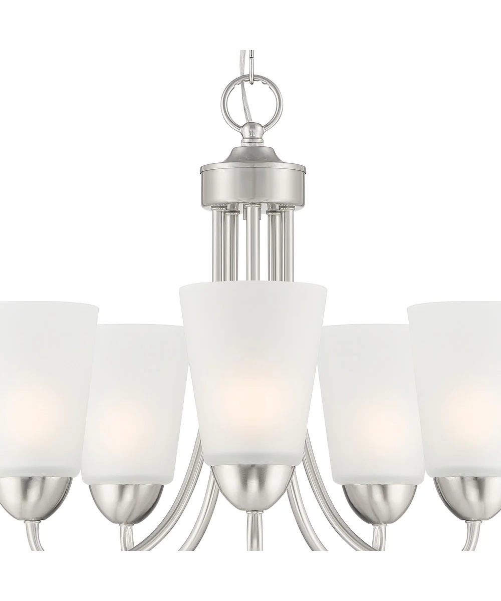 Malone 5 Light Chandelier Brushed Nickel - Image 3