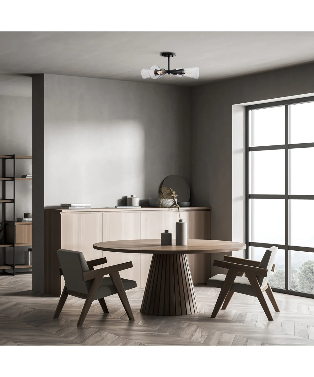 Norro 4 Light Semi Flush Matte Black - Image 2