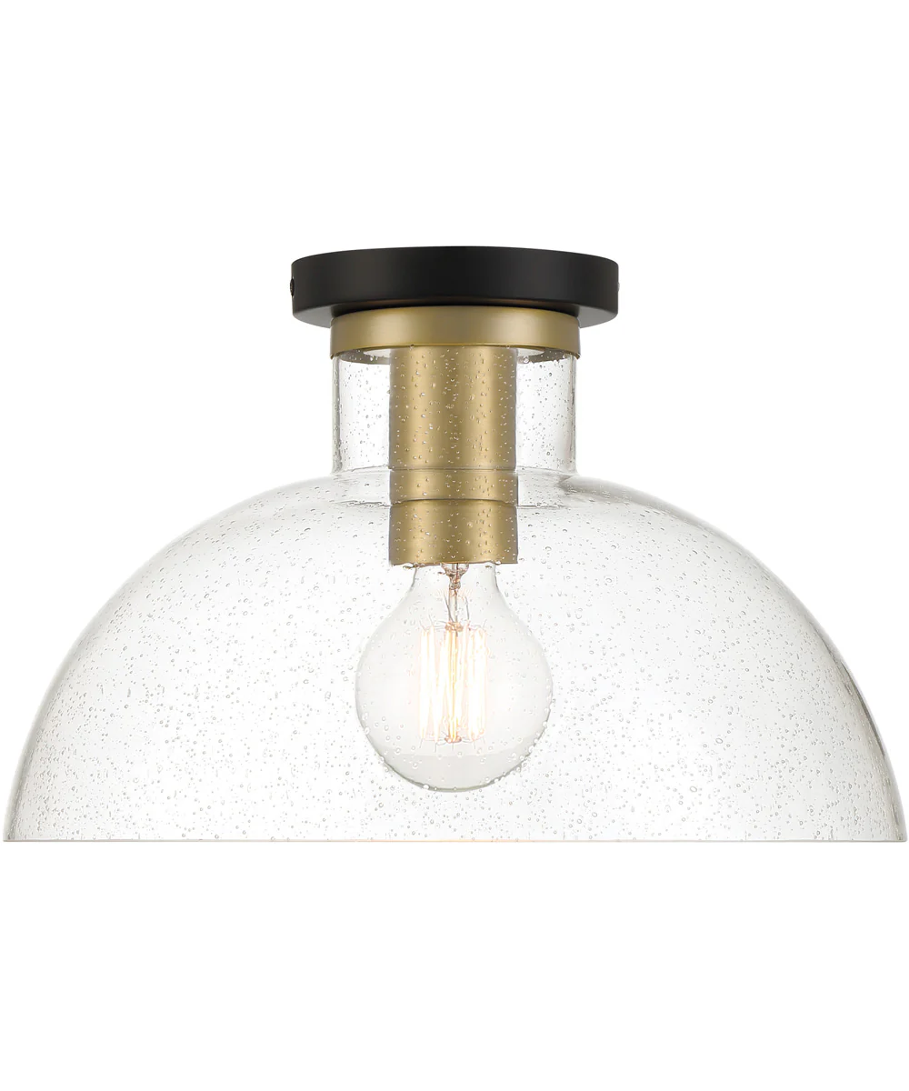 Nova 1 Light Semi Flush Matte Black