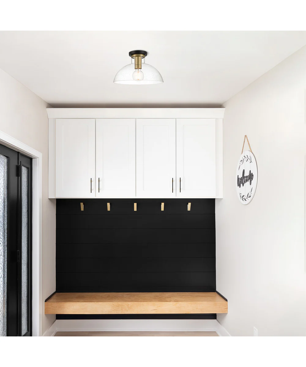 Nova 1 Light Semi Flush Matte Black - Image 2