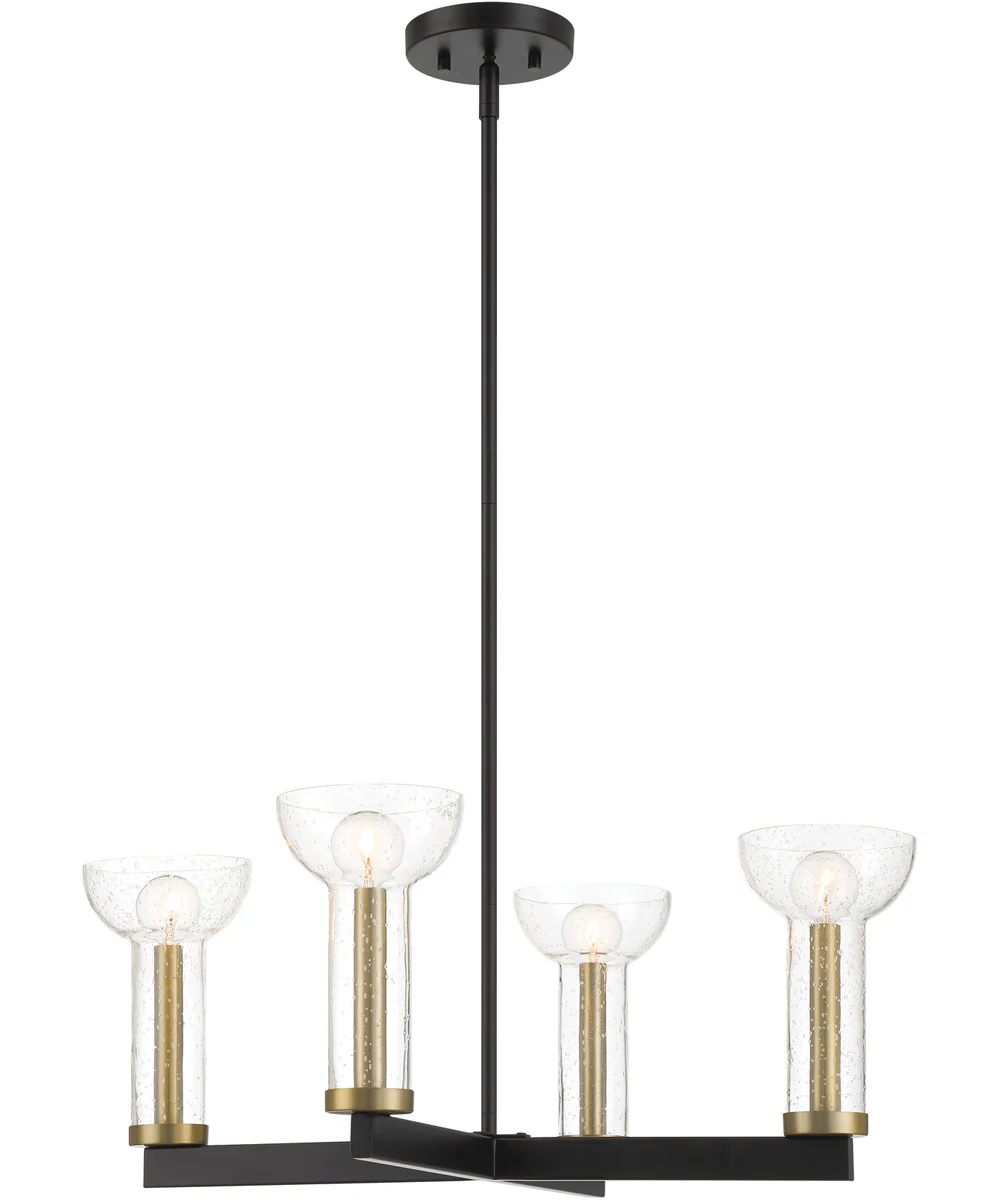 Nova 4 Light Chandelier Matte Black