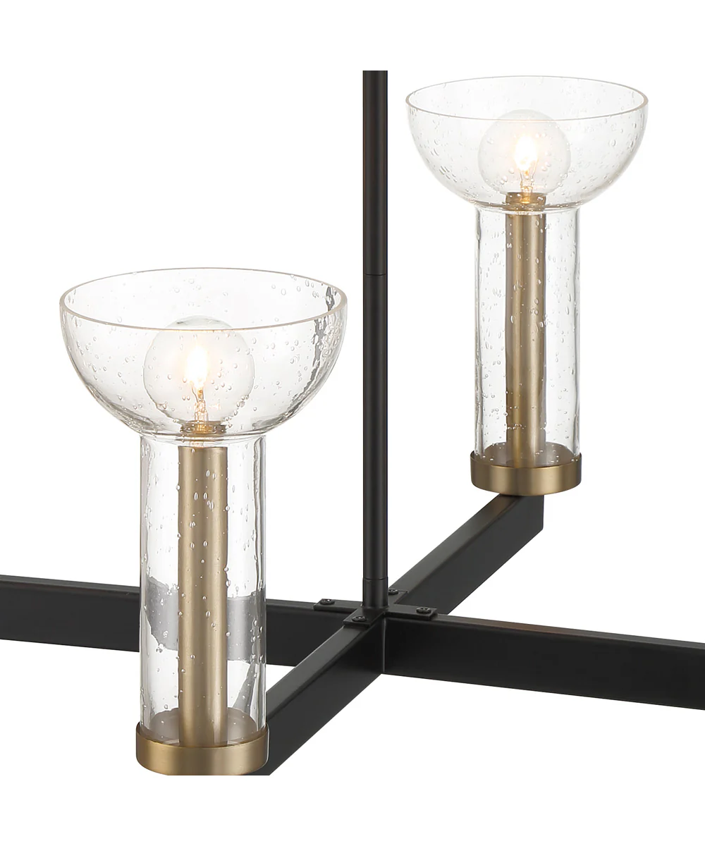 Nova 4 Light Chandelier Matte Black - Image 4