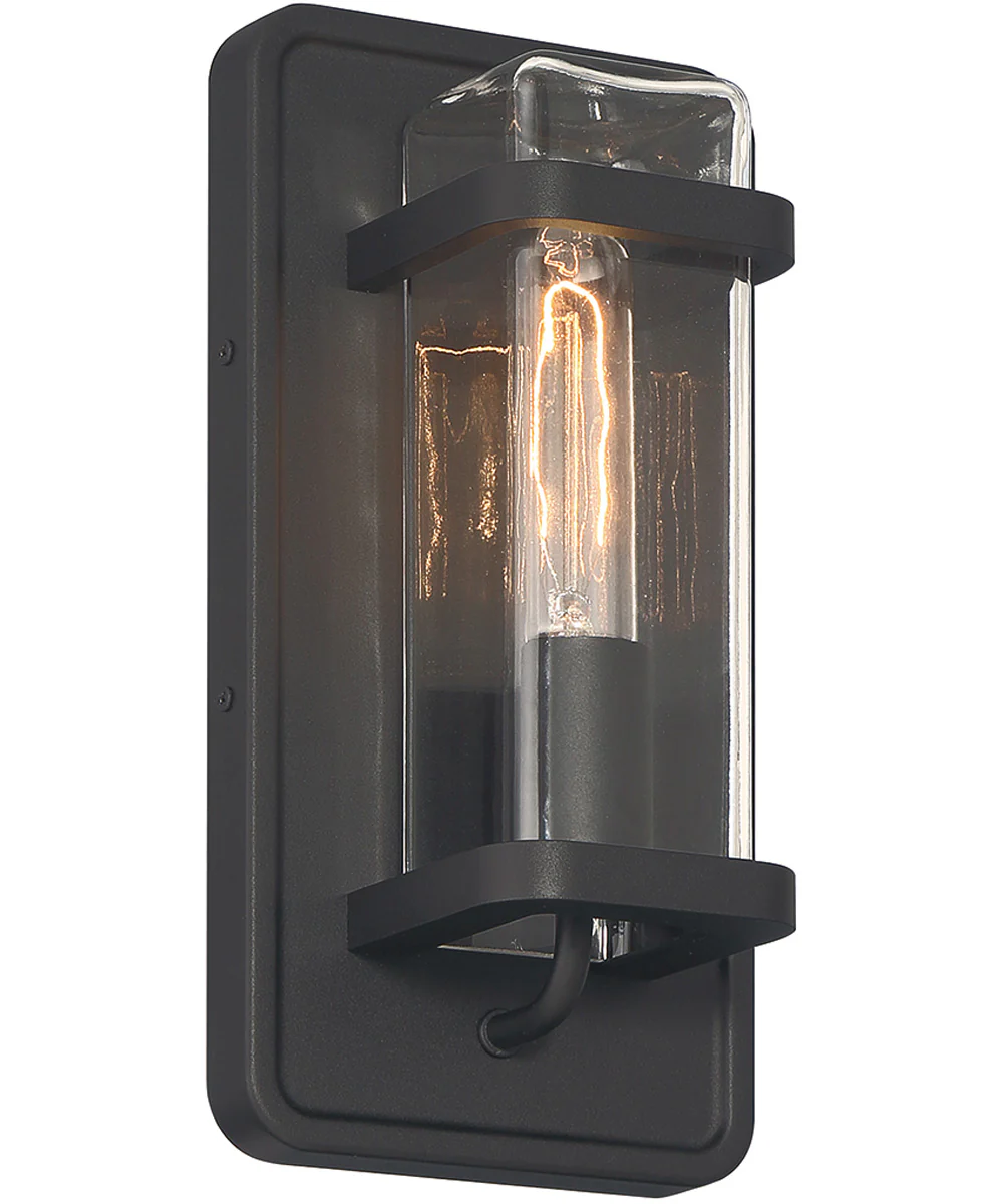 Pearl Street 1 Light Wall Lantern Black
