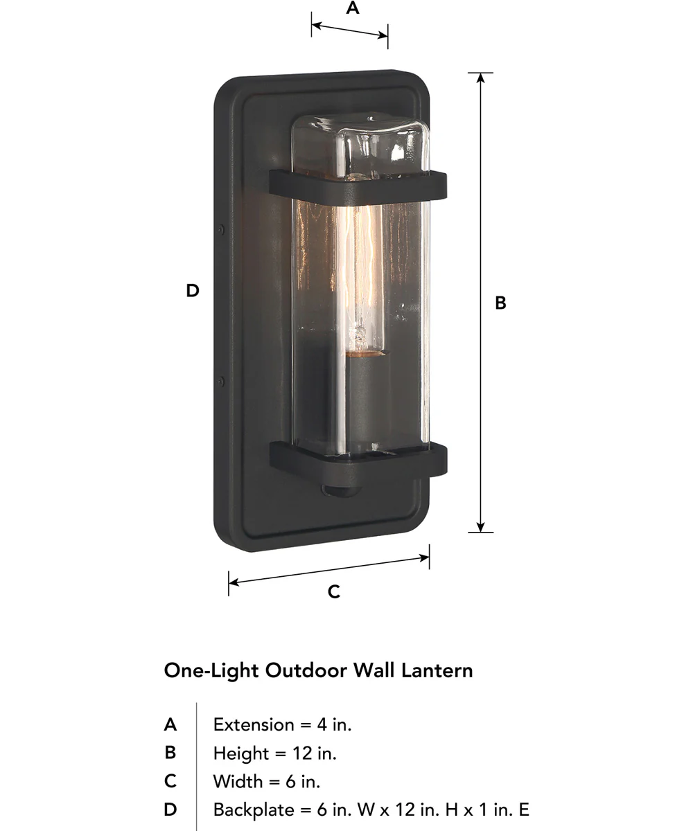 Pearl Street 1 Light Wall Lantern Black - Image 5