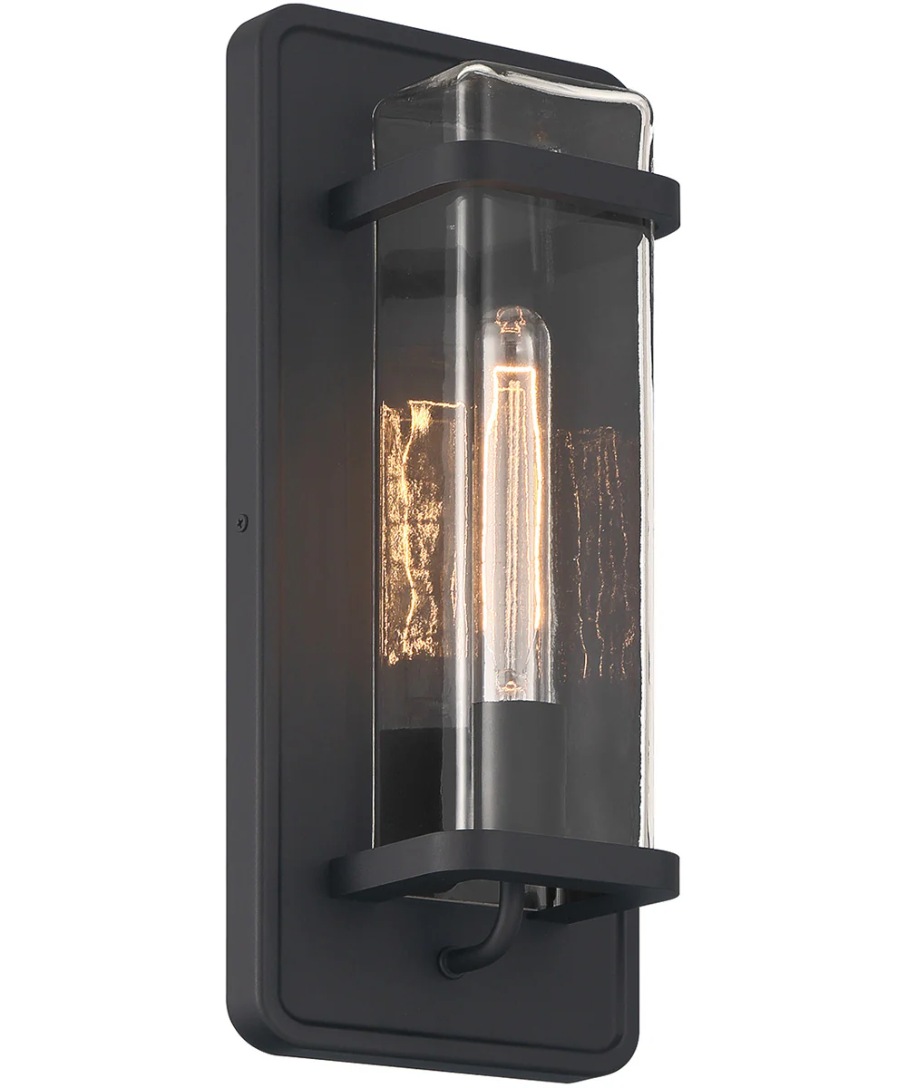 Pearl Street 1 Light Wall Lantern Black
