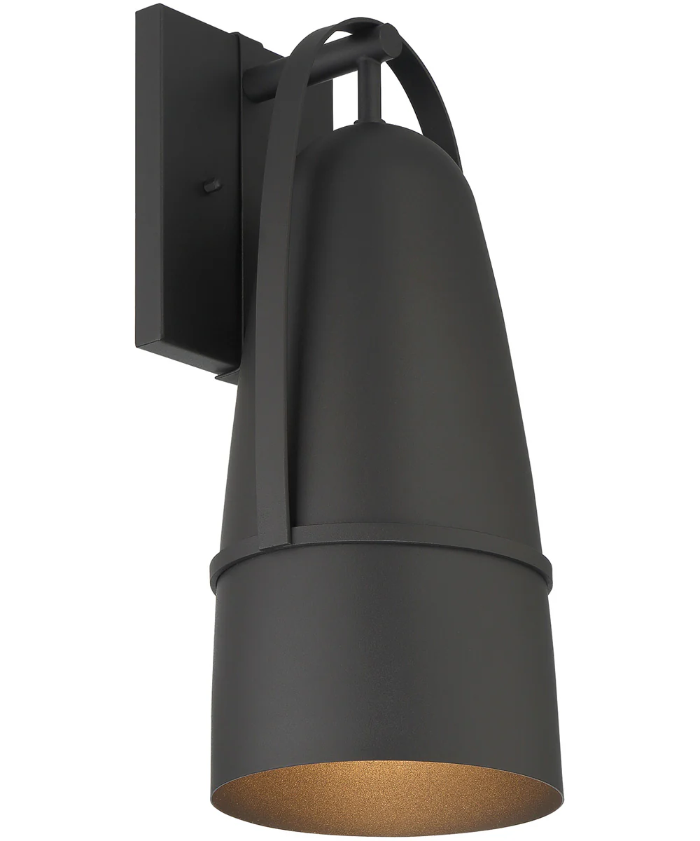 Rue 1 Light Wall Lantern Black