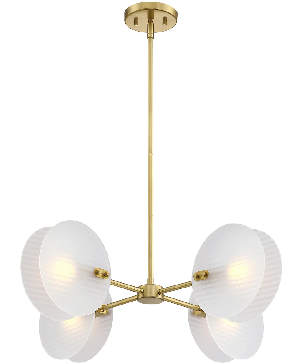 Sky Fall 4 Light Chandelier Brushed Gold