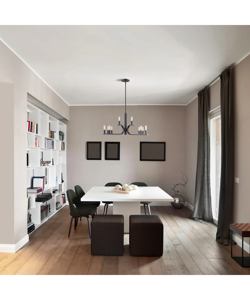 Skye 12 Light Chandelier Matte Black - Image 2