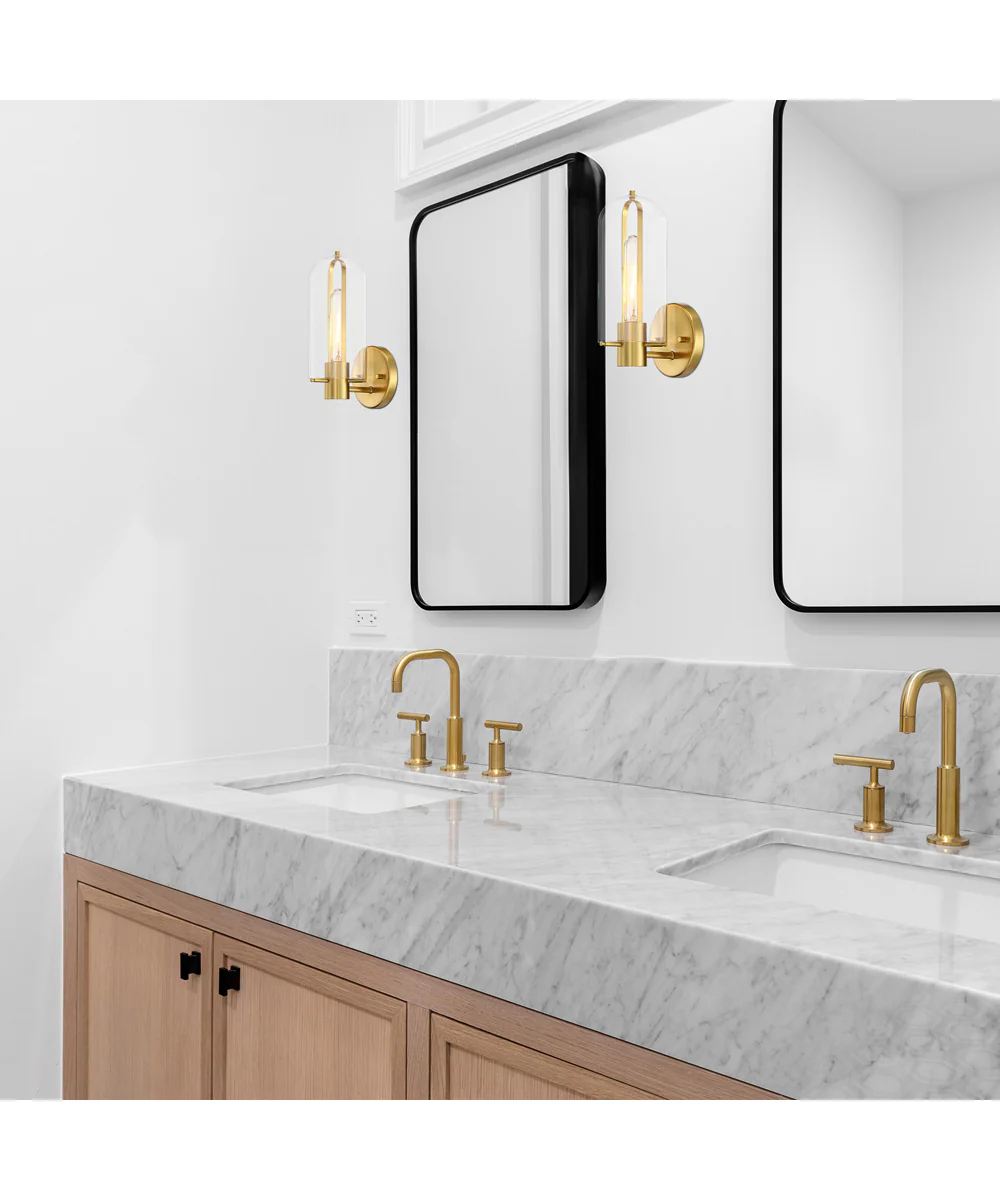 Skylar 1 Light Wall Sconce Brushed Gold - Image 3