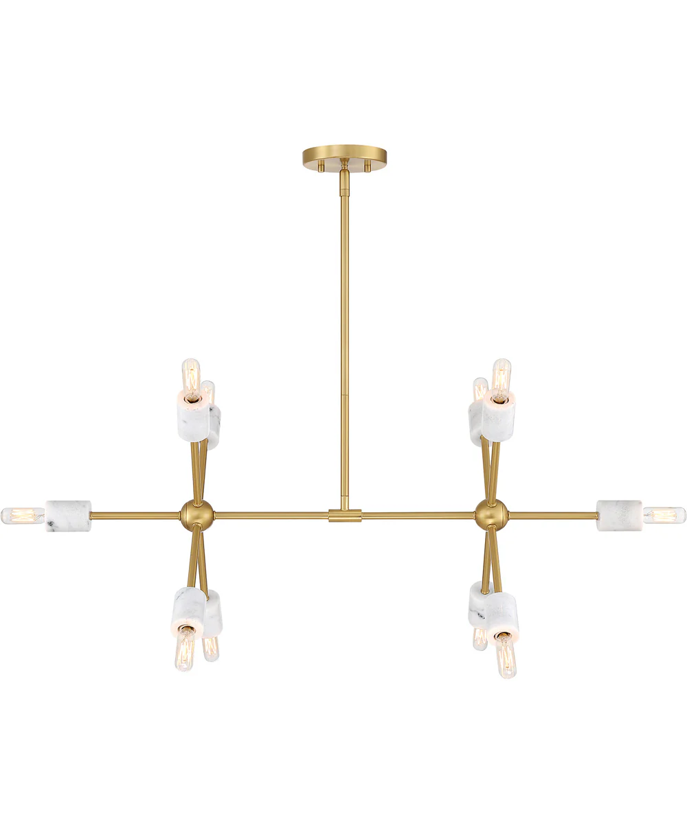 Star Dust 10 Light Island Pendant Brushed Gold