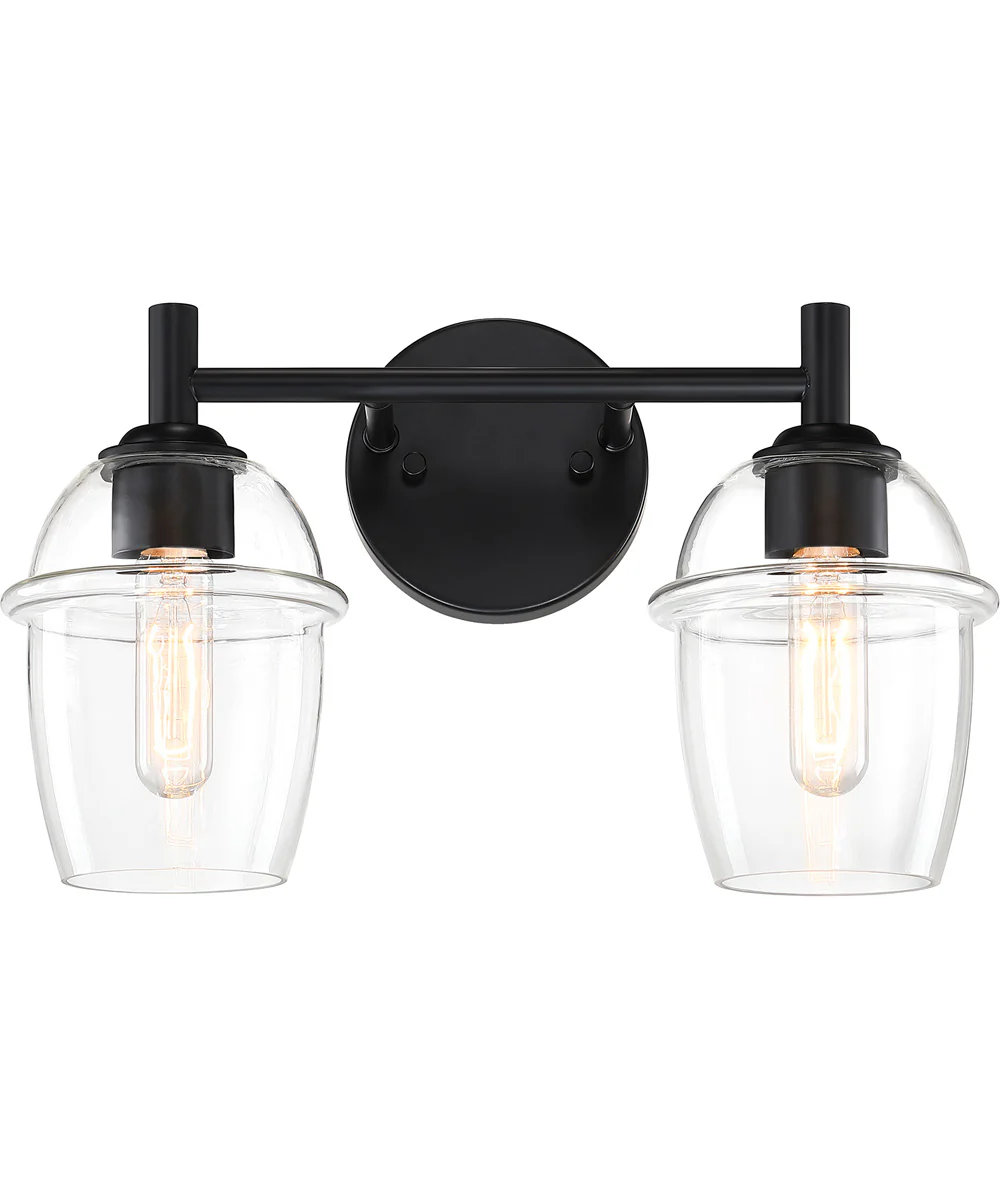 Summer Jazz 2 Light Vanity Matte Black