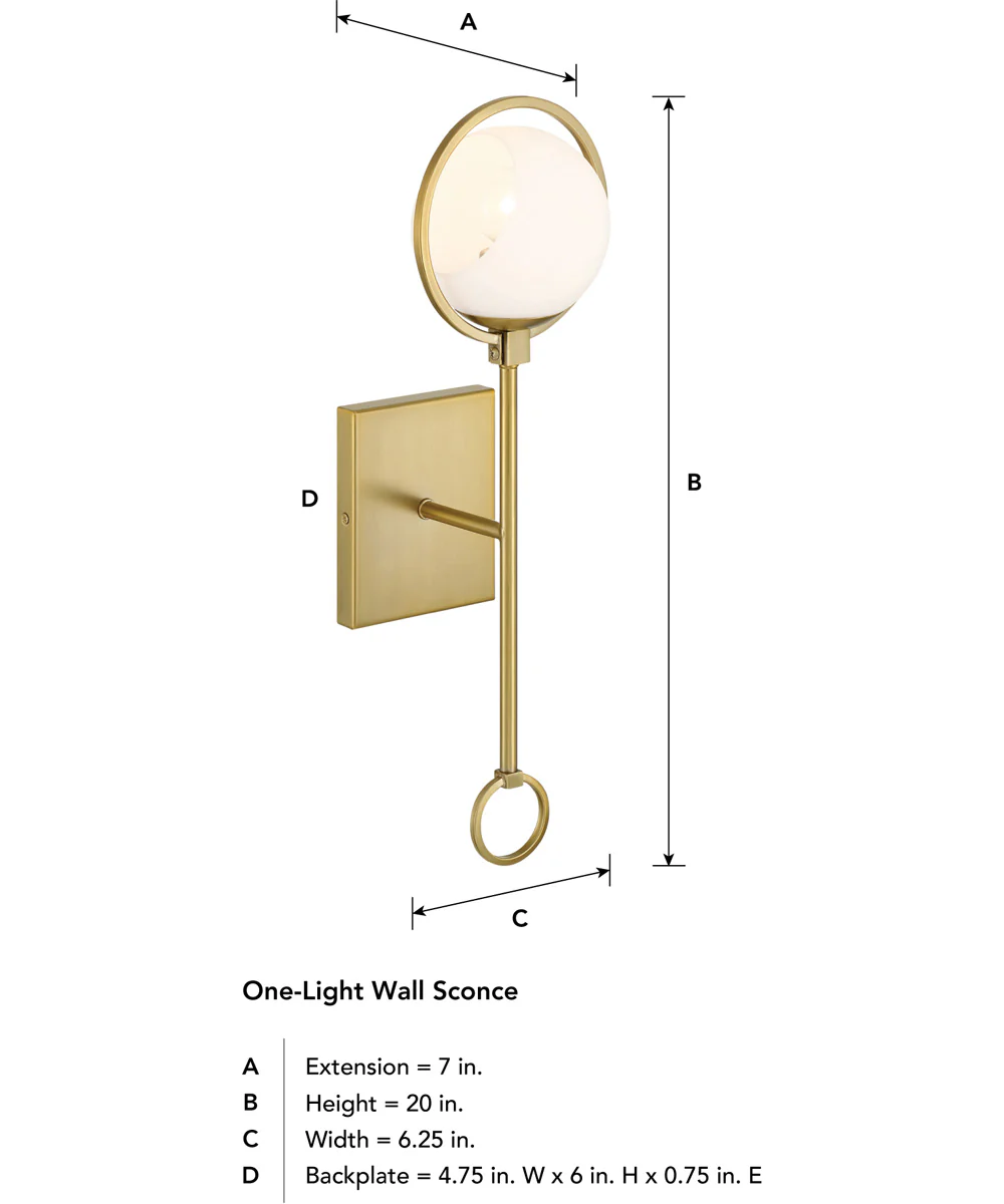 Teatro 1 Light Wall Sconce Brushed Gold - Image 5