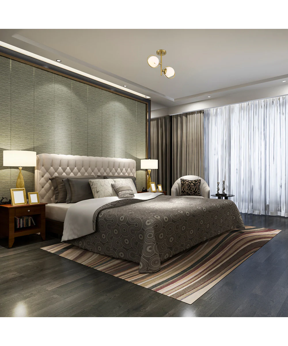 Teatro 2 Light Semi Flush Brushed Gold - Image 2