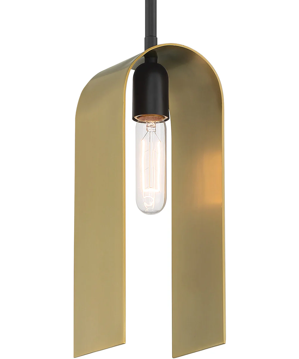 U Turn 1 Light Pendant Matte Black - Image 3