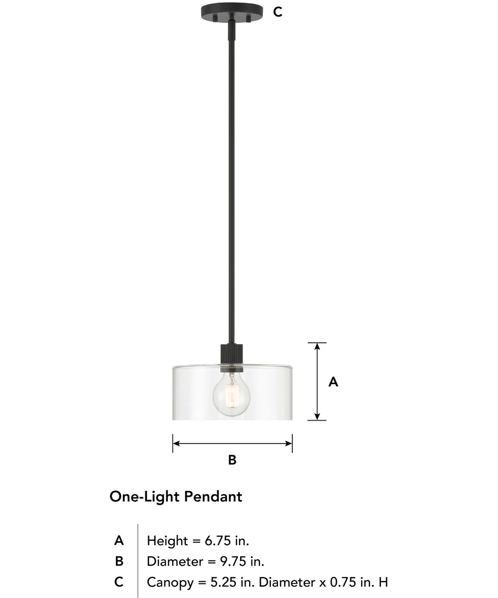 Vibrato 1 Light Pendant Matte Black - Image 5