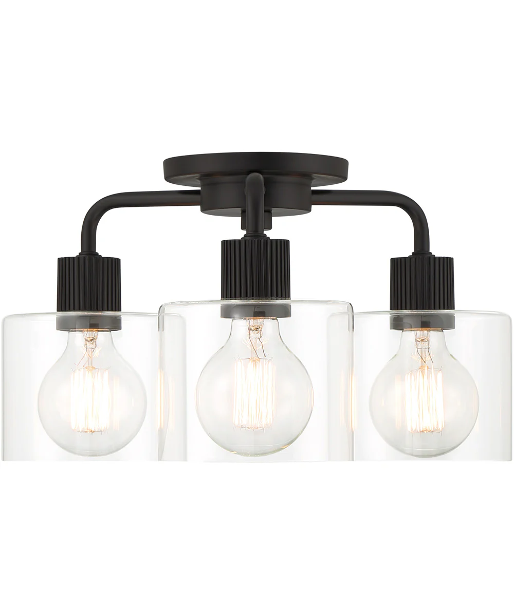 Vibrato 3 Light Semi Flush Matte Black