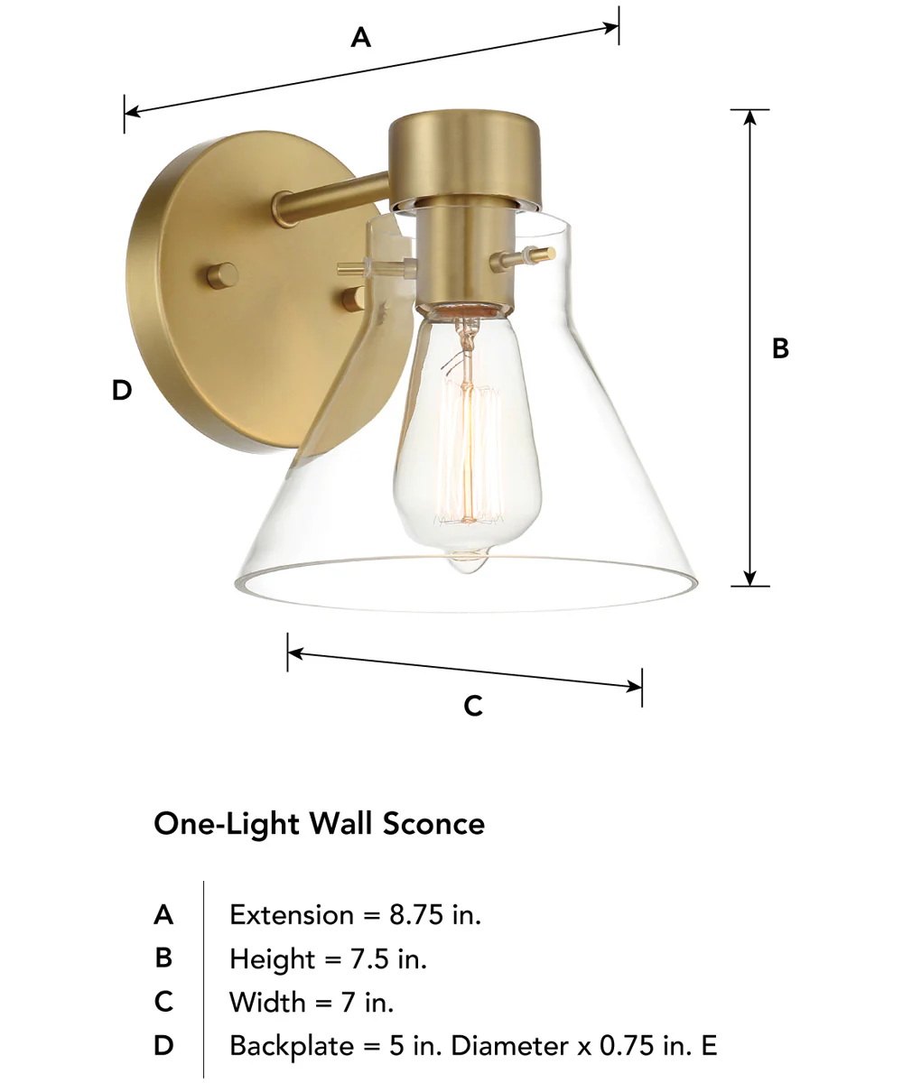 Willow Creek 1 Light Wall Sconce Brushed Gold - Image 5