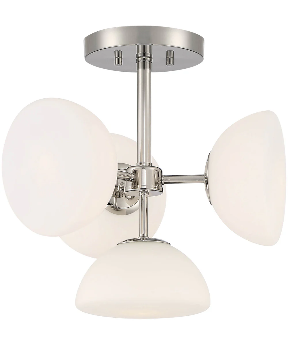 Zio 4 Light Chandelier Convertible Polished Nickel - Image 5