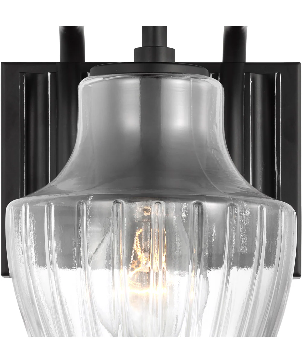 Destin 1-Light Vanity & Wall Black / Silver Accents - Image 2