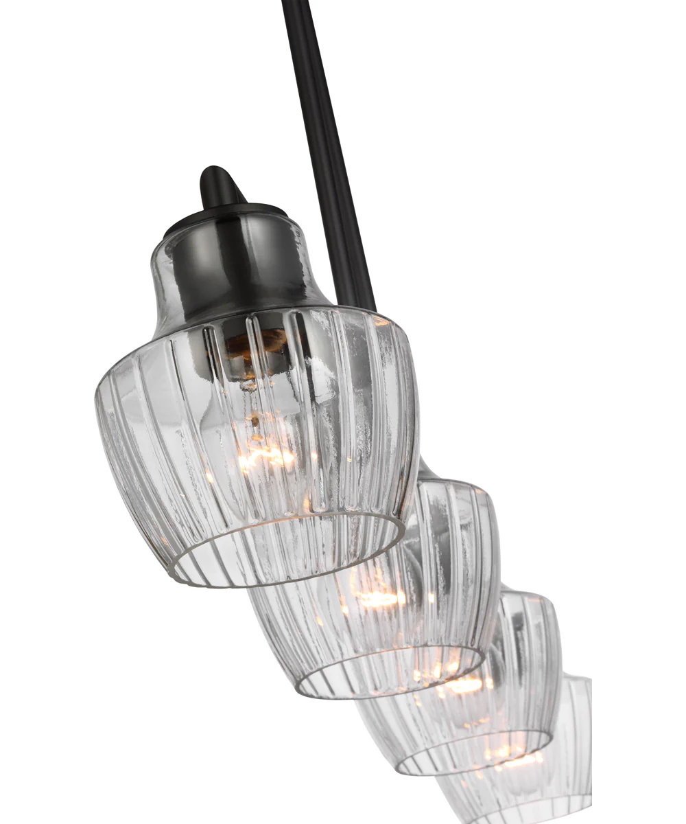 Destin 4-Light Pendant Black / Silver Accents - Image 5
