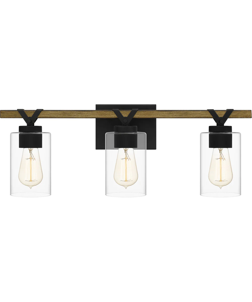 Devon Court Large 3-light Bath Light Matte Black