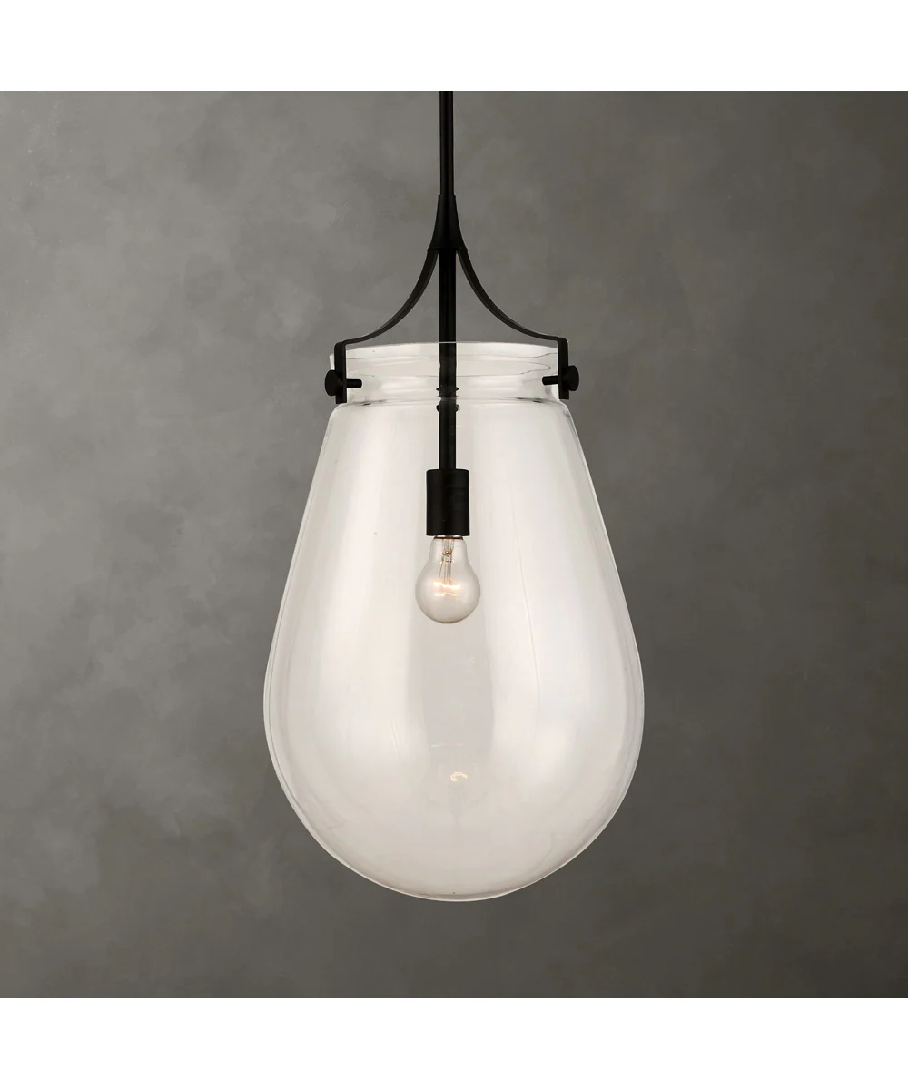 Dewdrop 1 Light Glass Shade Pendant - Image 2