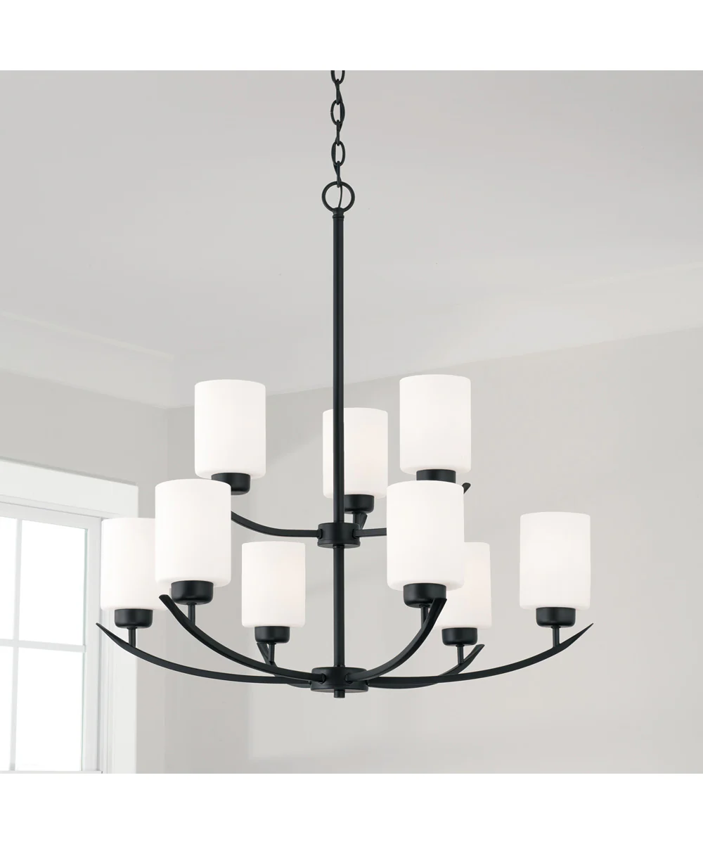 Dixon 9-Light Chandelier Matte Black - Image 2