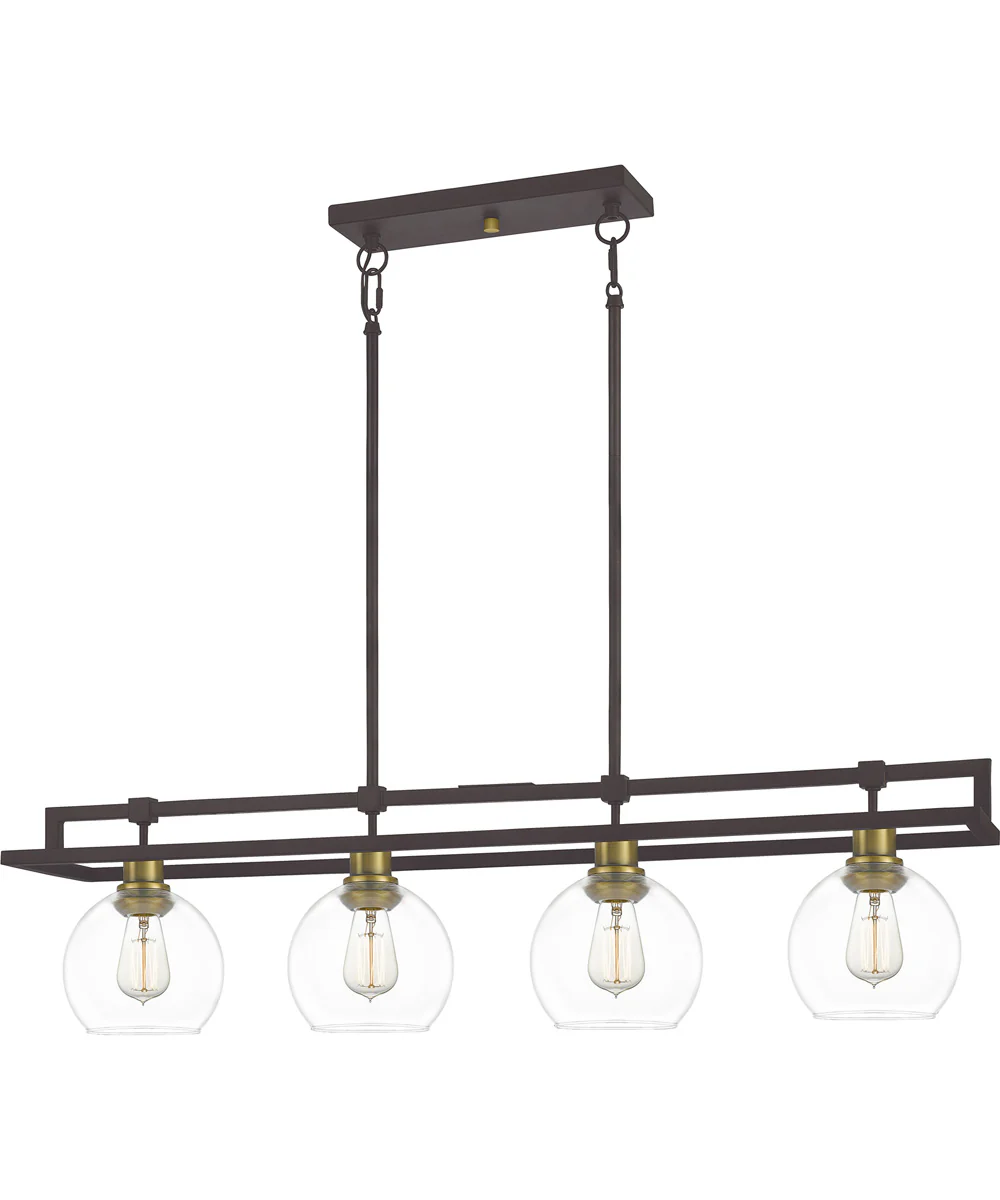 Dobbs 4-light Island Light Old Bronze