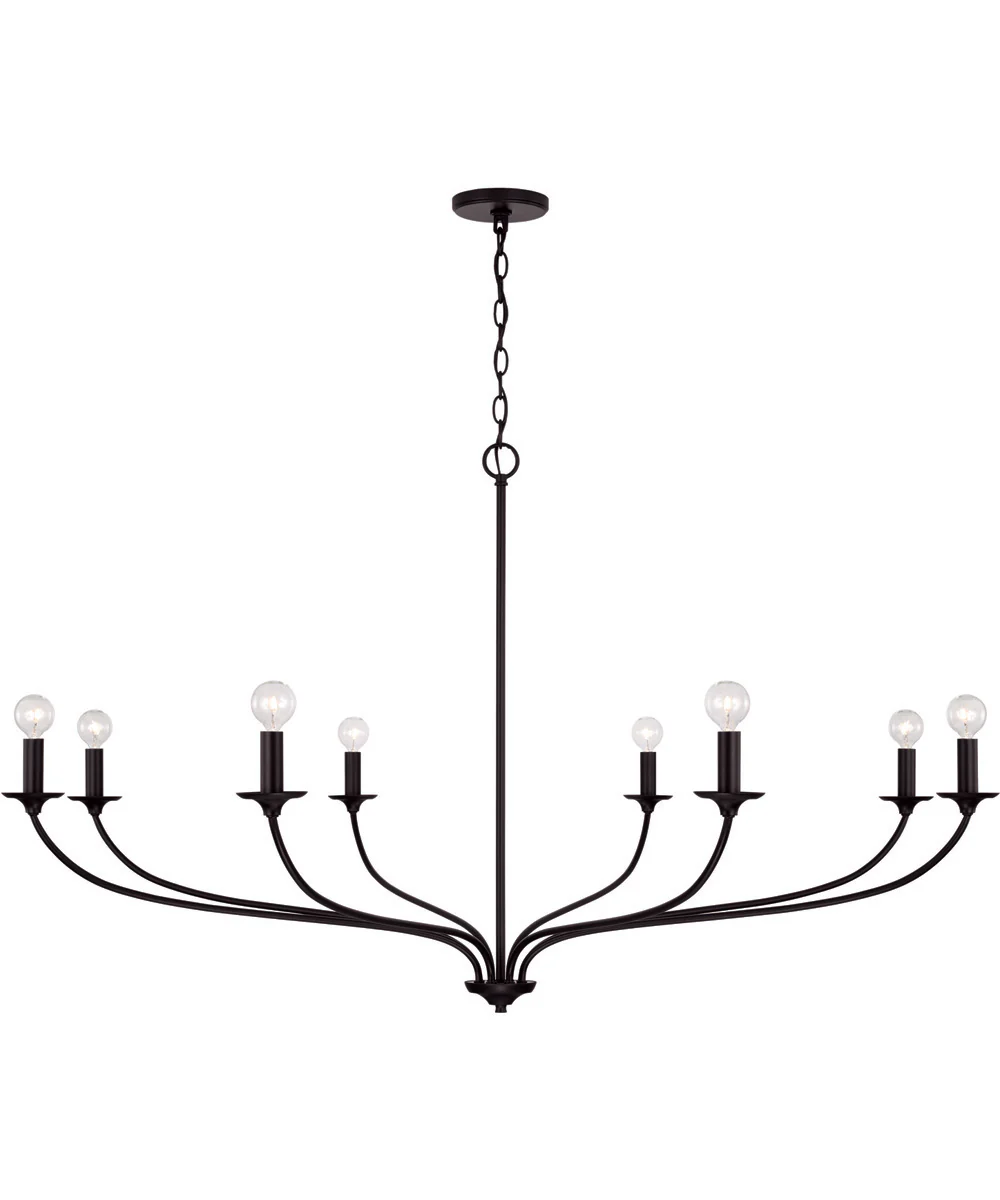 Dolan 8-Light Chandelier Matte Black