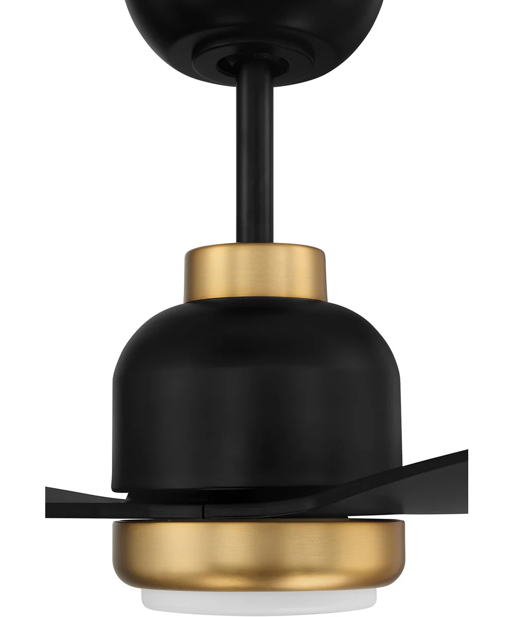 52" Donovan 1-Light Fan Flat Black/Satin Brass - Image 7