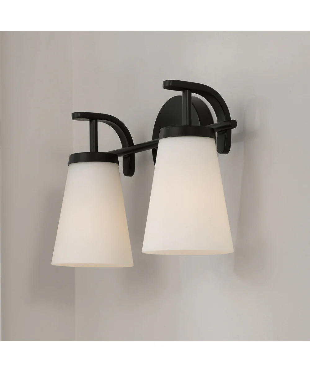 Drake 2-Light Vanity Matte Black - Image 2