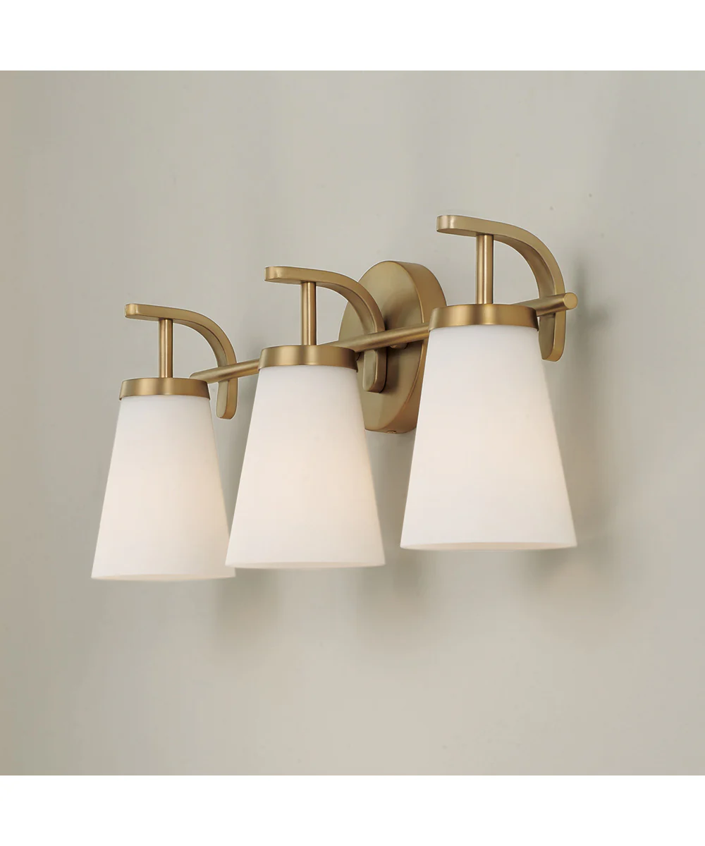 Drake 3-Light Vanity Aged Brass - Image 2