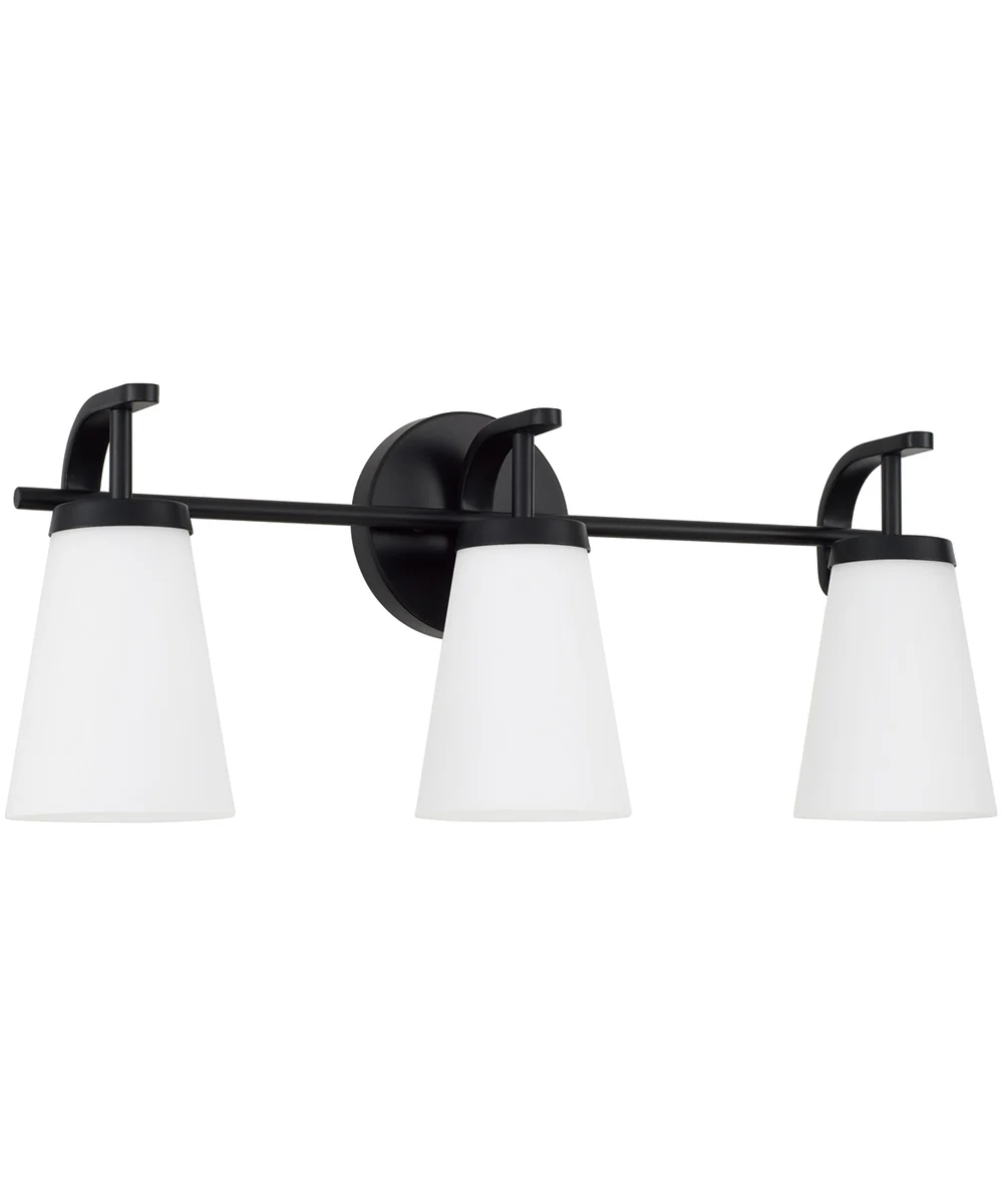 Drake 3-Light Vanity Matte Black