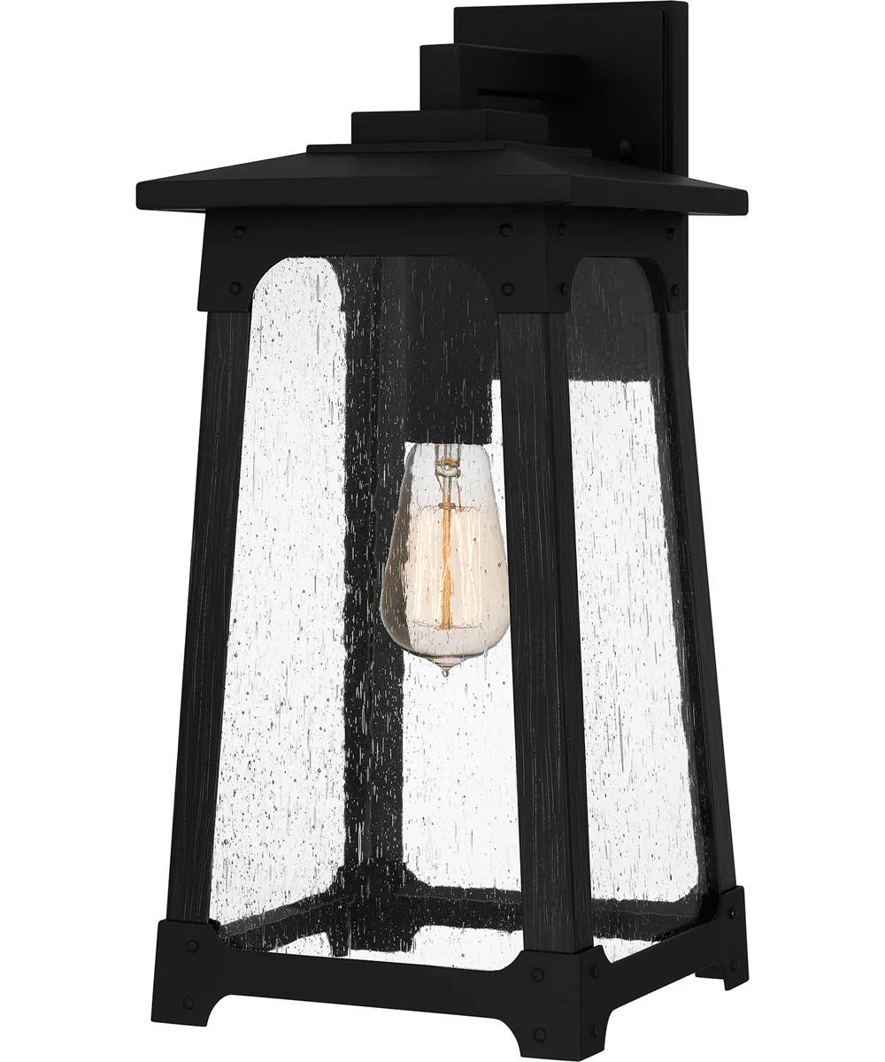 Drescher Large 1-light Outdoor Wall Light Coastal Armour Aluminum Matte Black