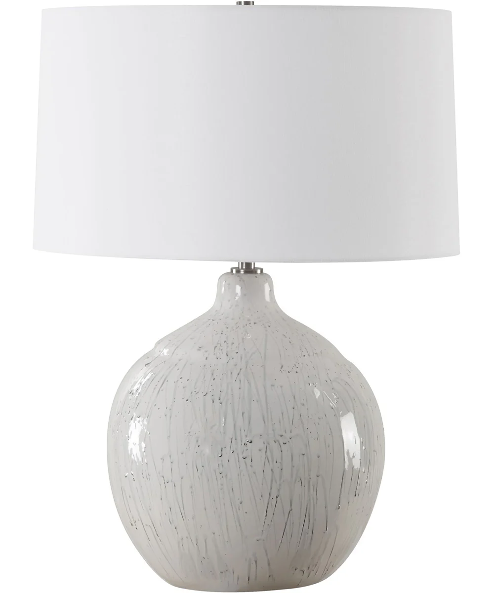 Dribble White Glaze Table Lamp - Image 4
