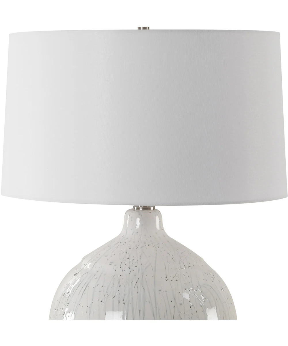 Dribble White Glaze Table Lamp - Image 5
