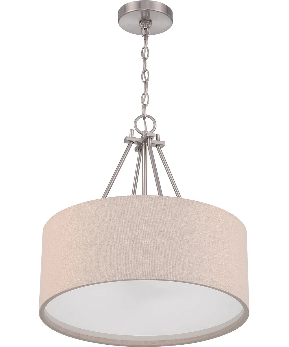 Duke 3-Light Pendant Brushed Polished Nickel - Image 3