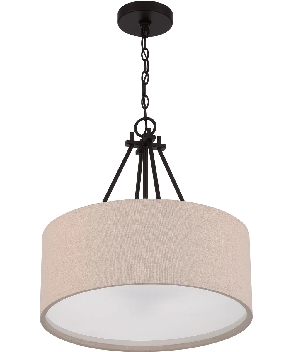 Duke 3-Light Pendant Flat Black - Image 3