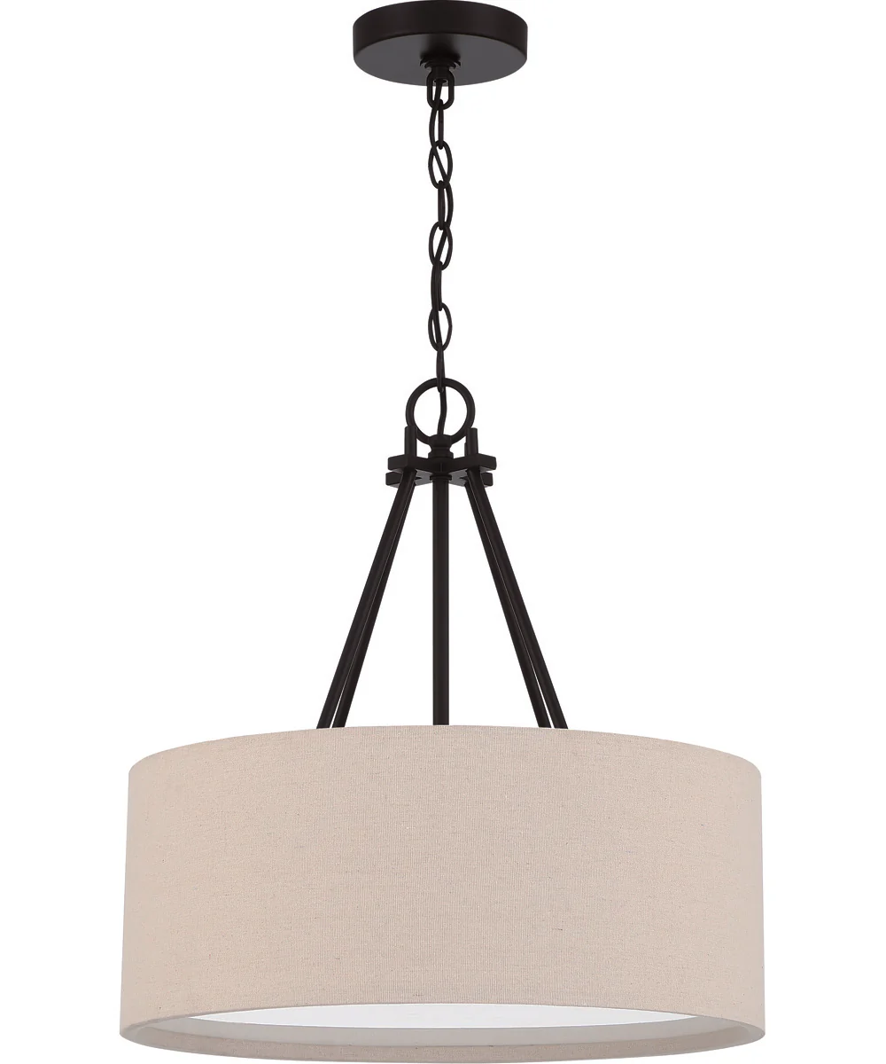 Duke 3-Light Pendant Flat Black - Image 4