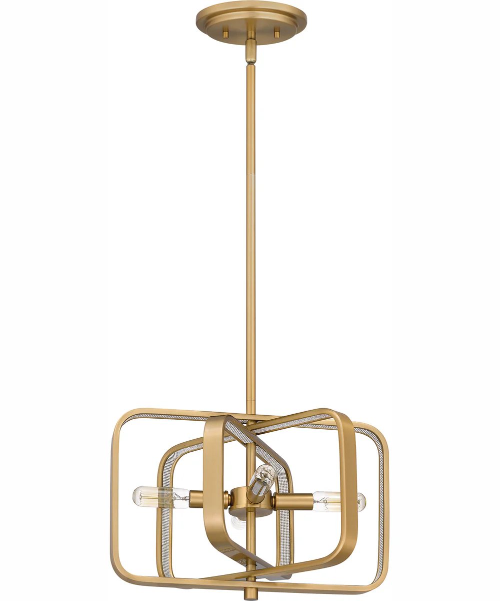 Dupree 4-light Pendant Brushed Weathered Brass - Image 3