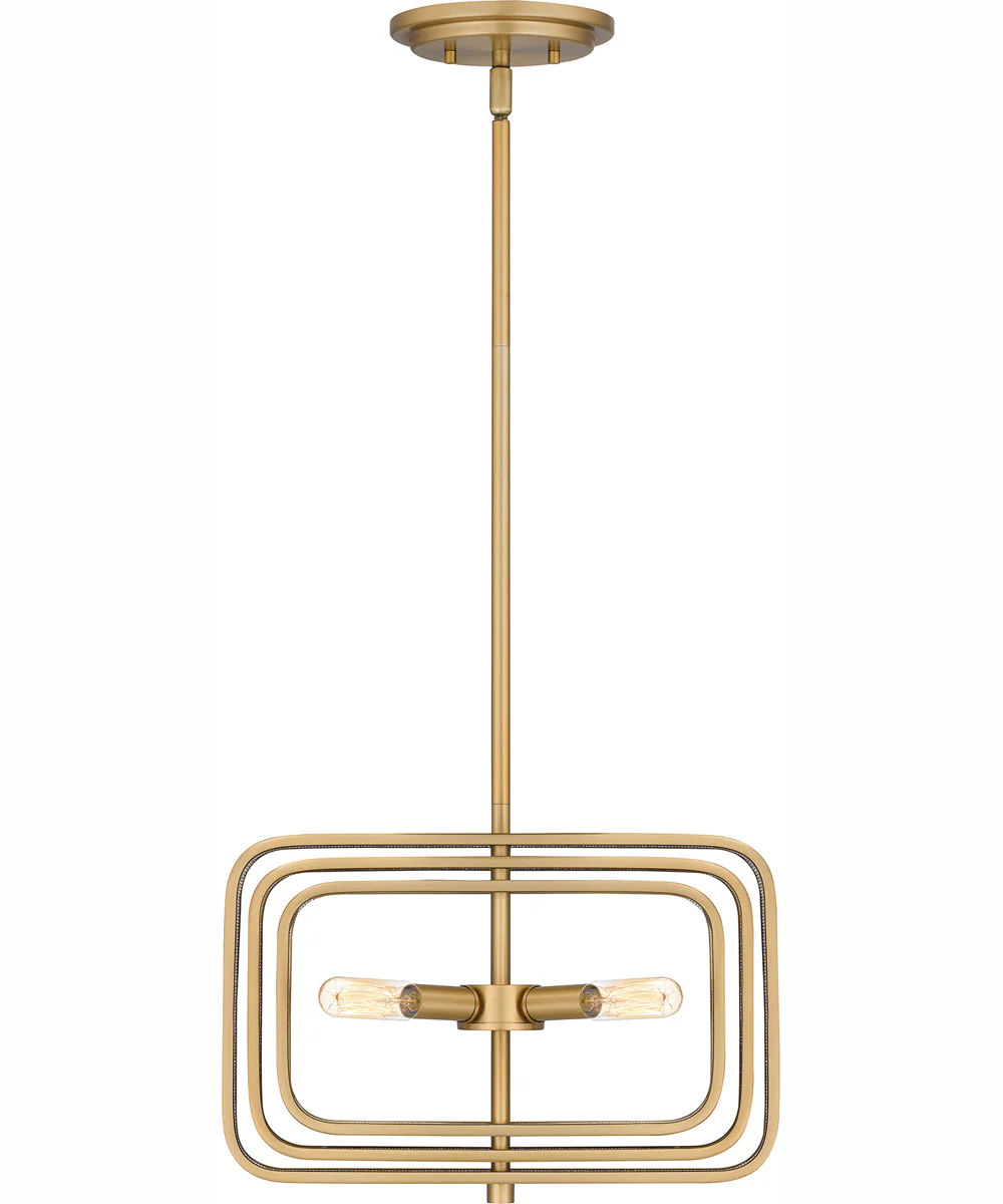 Dupree 4-light Pendant Brushed Weathered Brass - Image 4