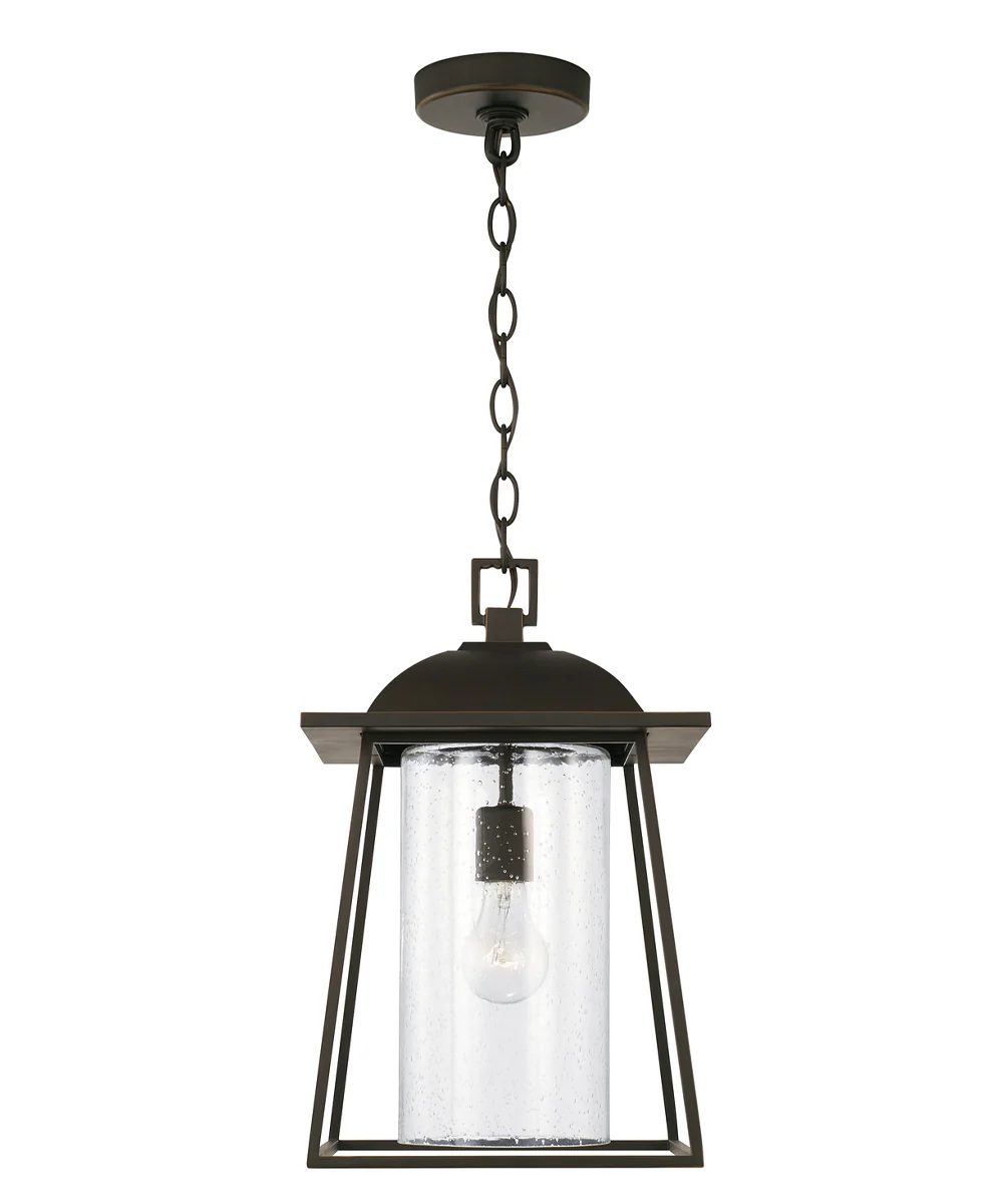 Durham 1-Light Outdoor Hanging-Lantern Rain or Shine - Oiled Bronze - Image 4