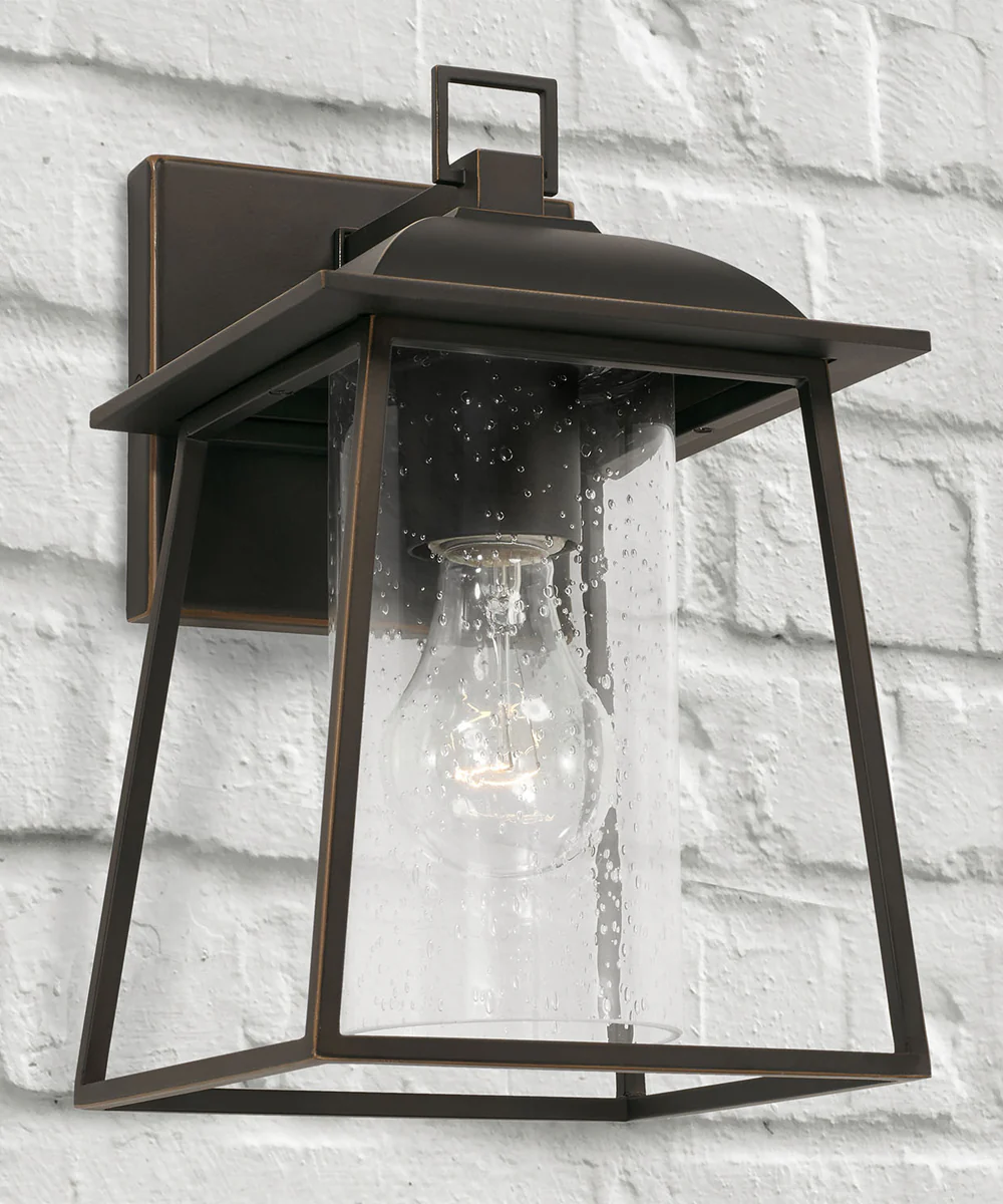 Durham 1-Light Outdoor Wall-Lantern Rain or Shine - Oiled Bronze - Image 2